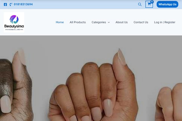 BeautySima cosmetics store screenshot
